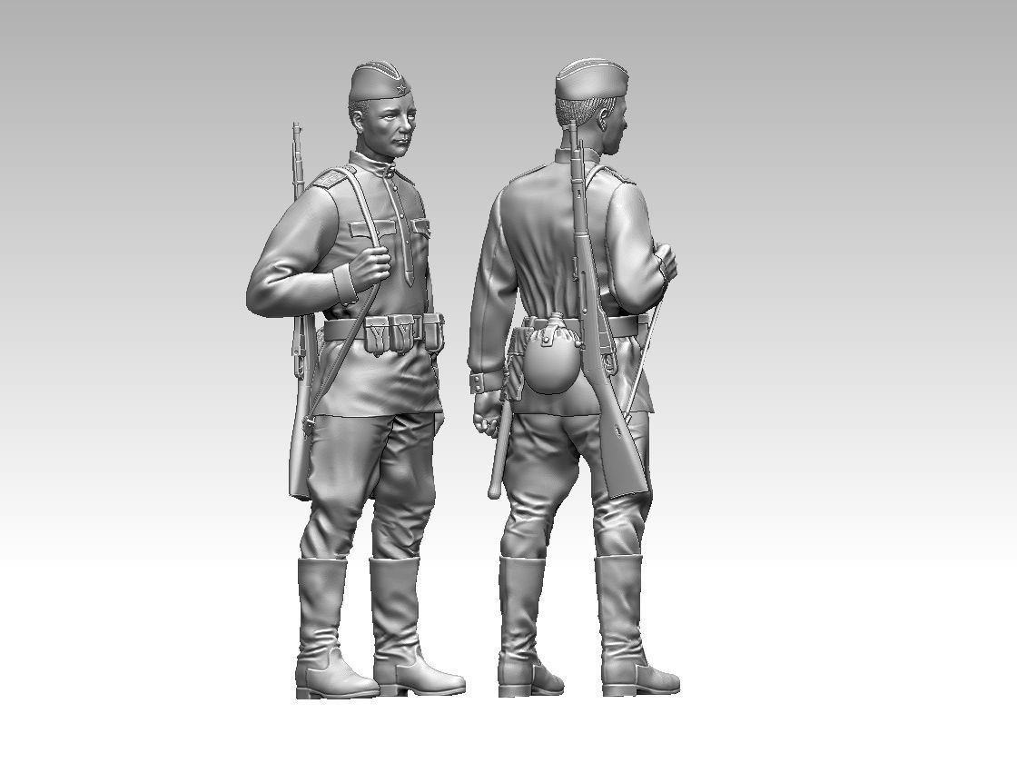 russian soldier 3D print model_13