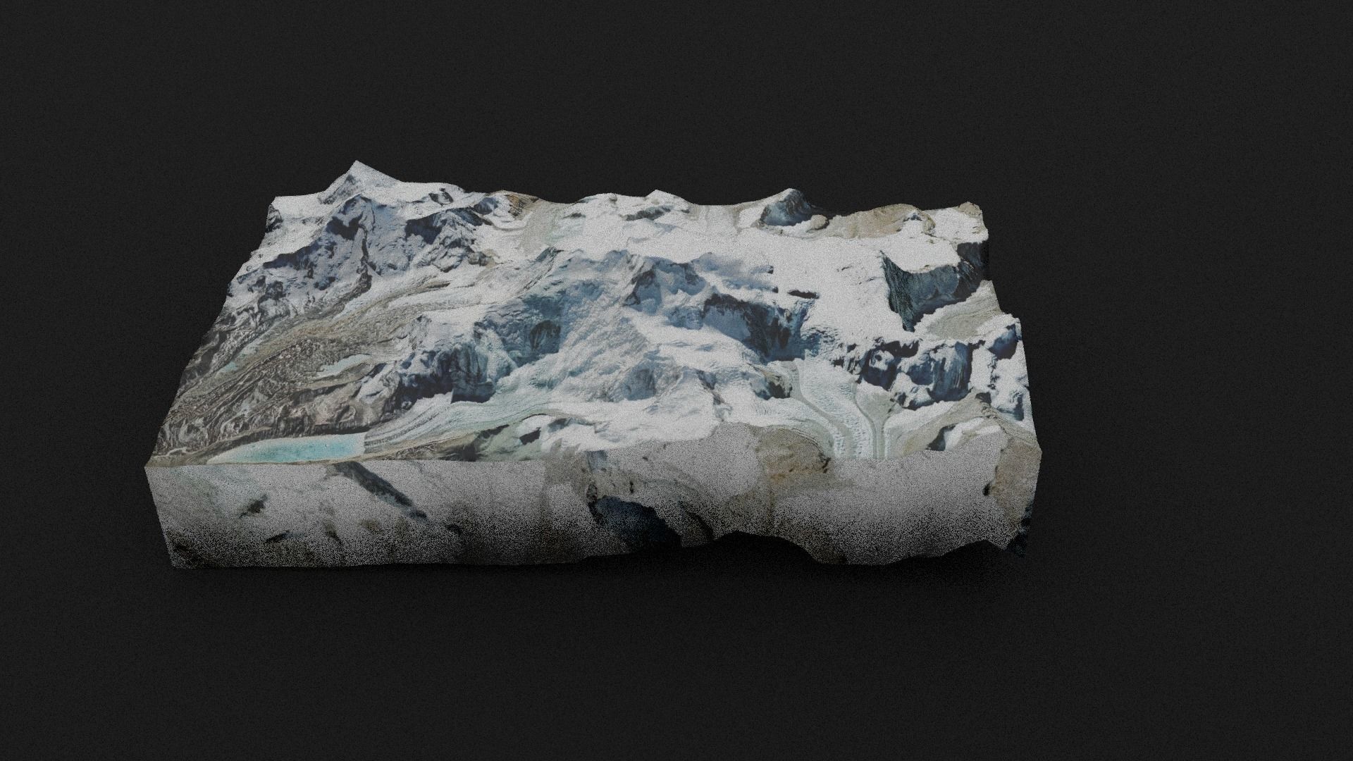 Jongsong Peak Low-poly 3D model_5