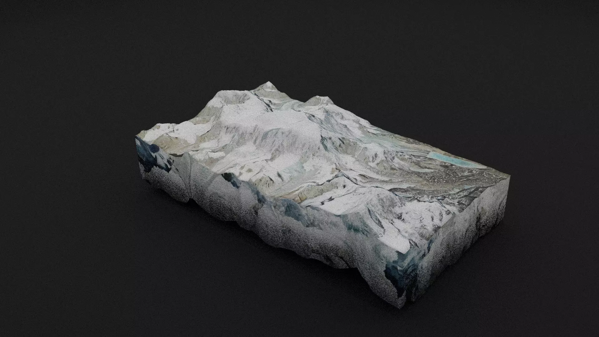 Jongsong Peak Low-poly 3D model_0