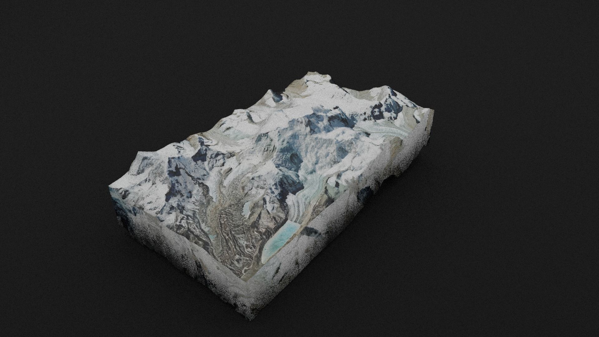 Jongsong Peak Low-poly 3D model_6