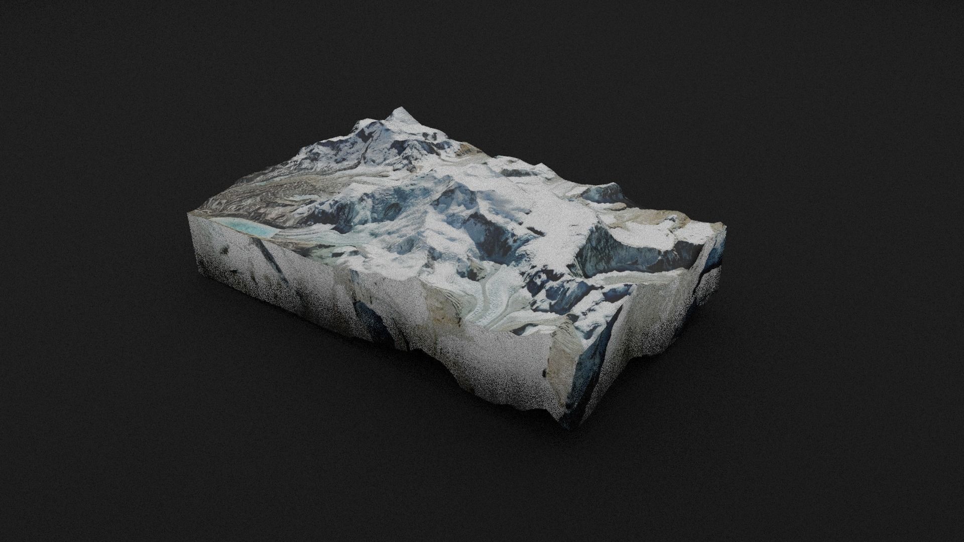 Jongsong Peak Low-poly 3D model_4