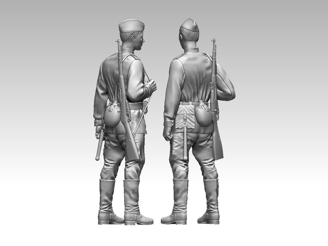russian soldier 3D print model_12