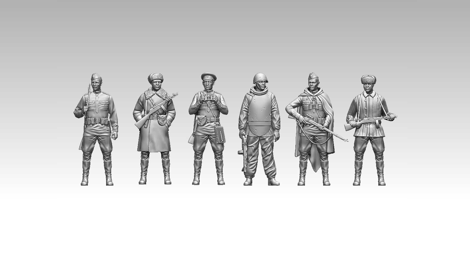 russian soldier 3D print model_13