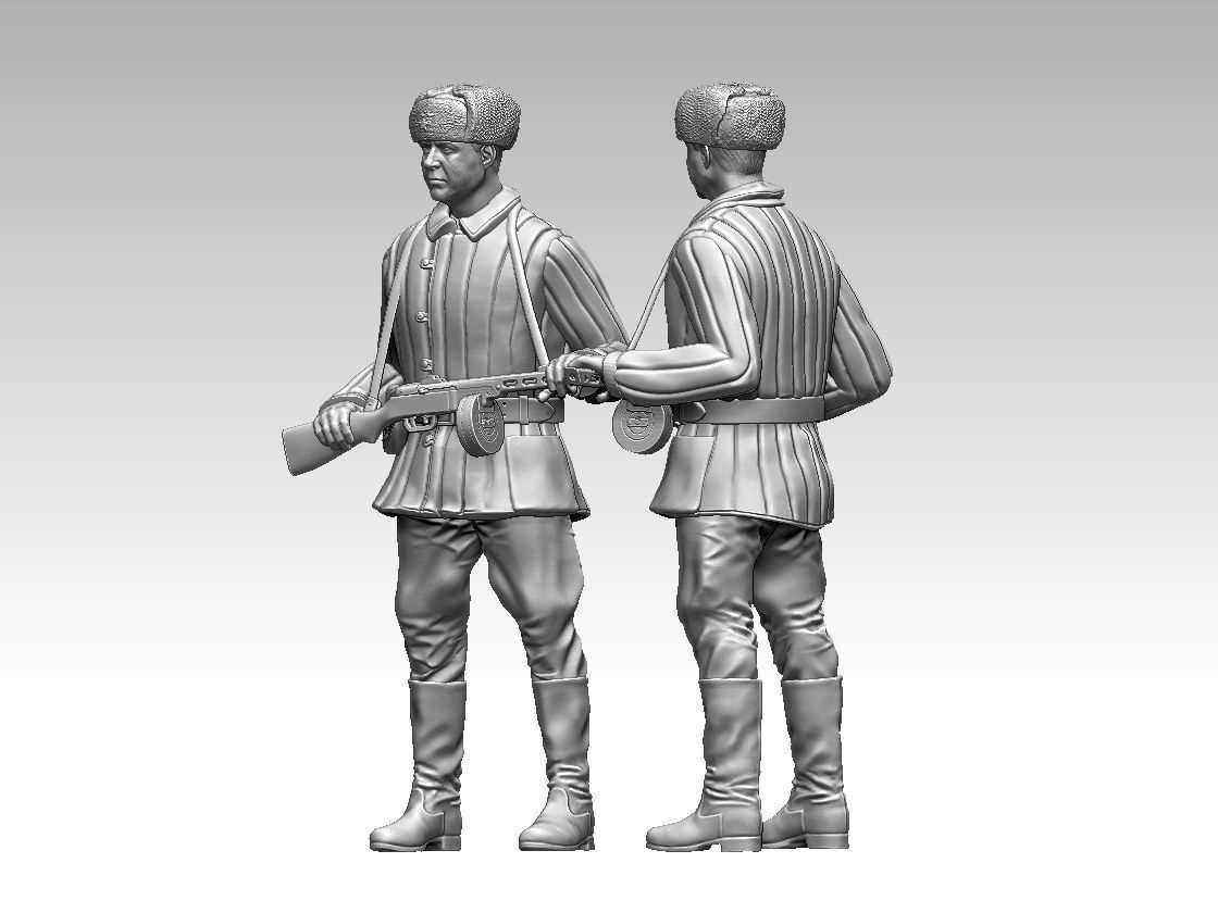 russian soldier 3D print model_5