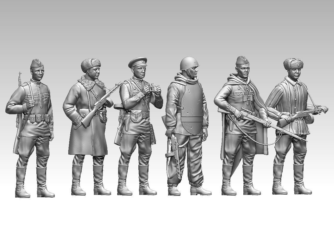 russian soldier 3D print model_48