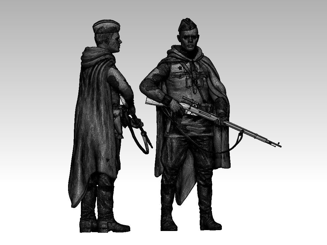 russian soldier 3D print model_42