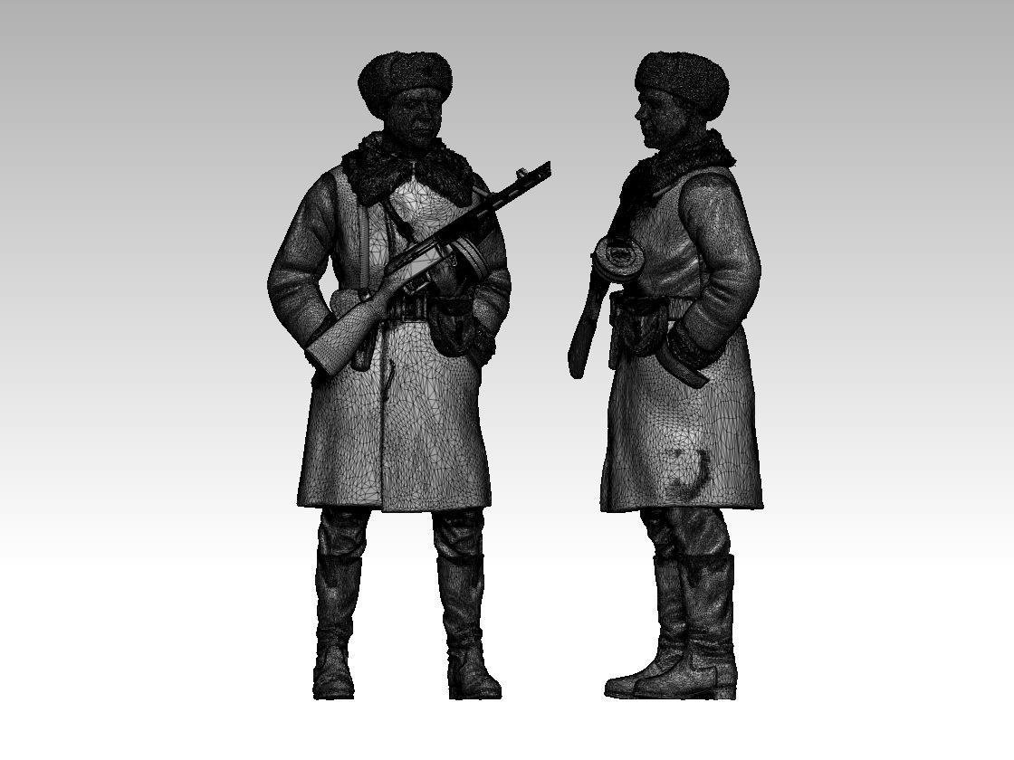 russian soldier 3D print model_46