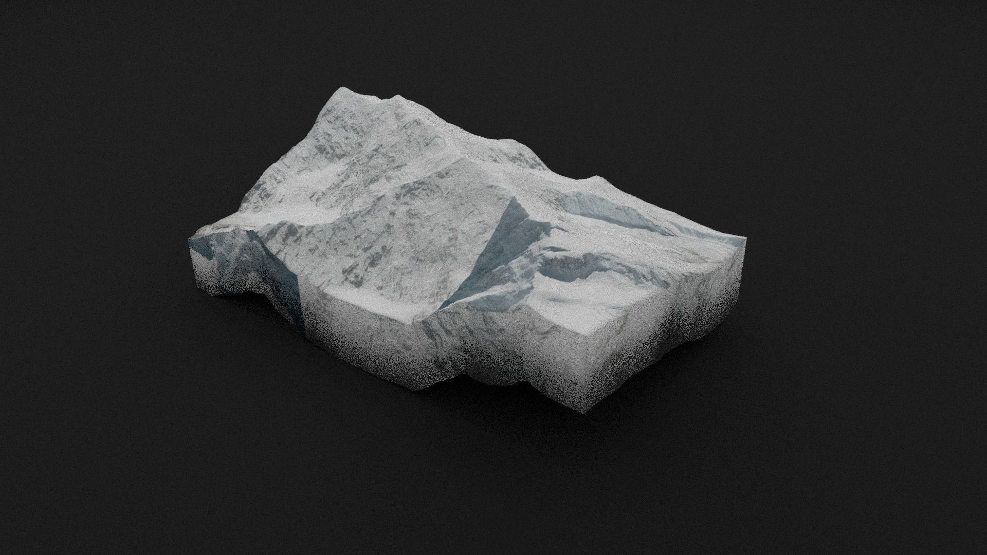 Kongur Tiube Low-poly 3D model_4