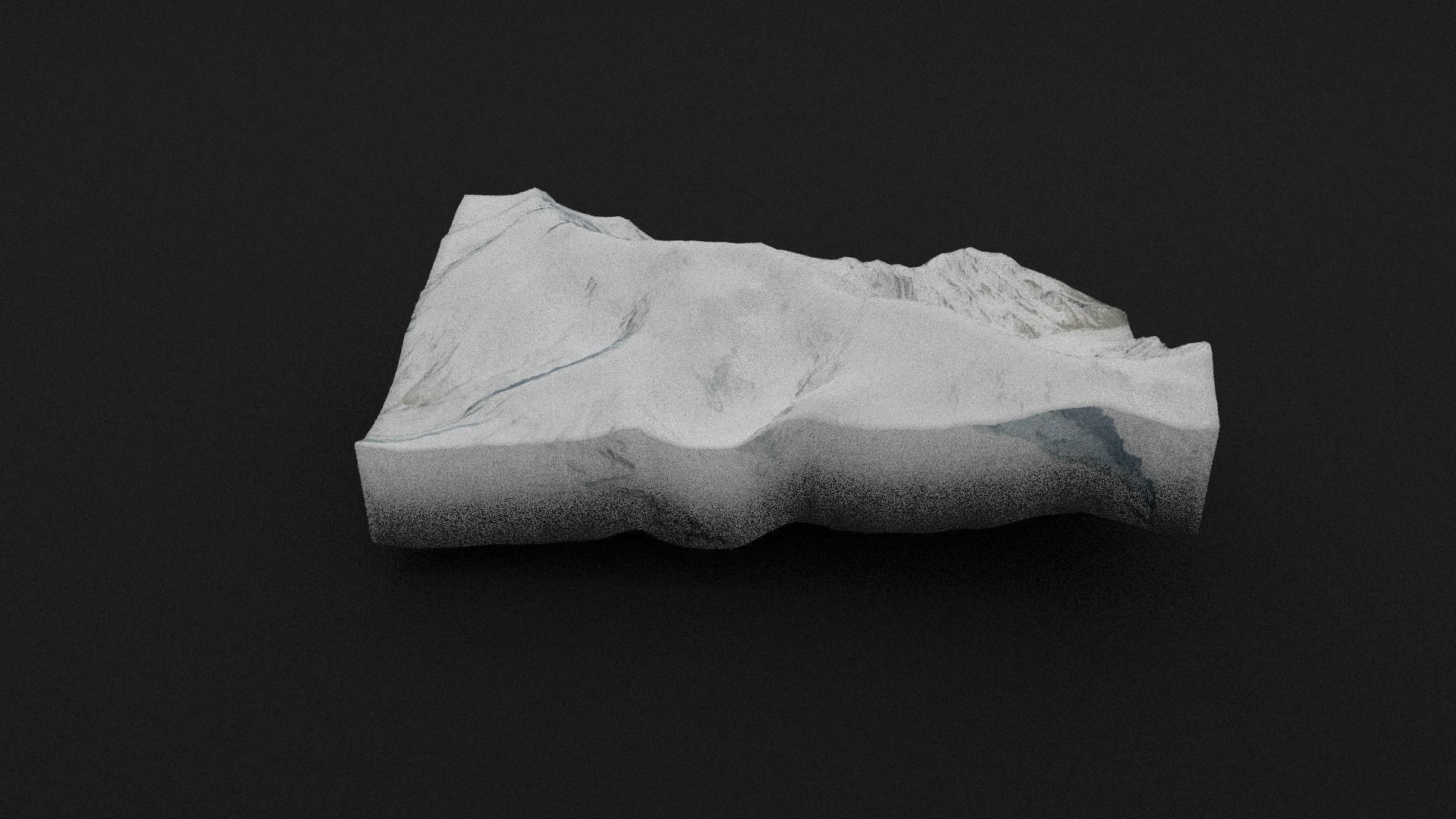 Kongur Tiube Low-poly 3D model_1