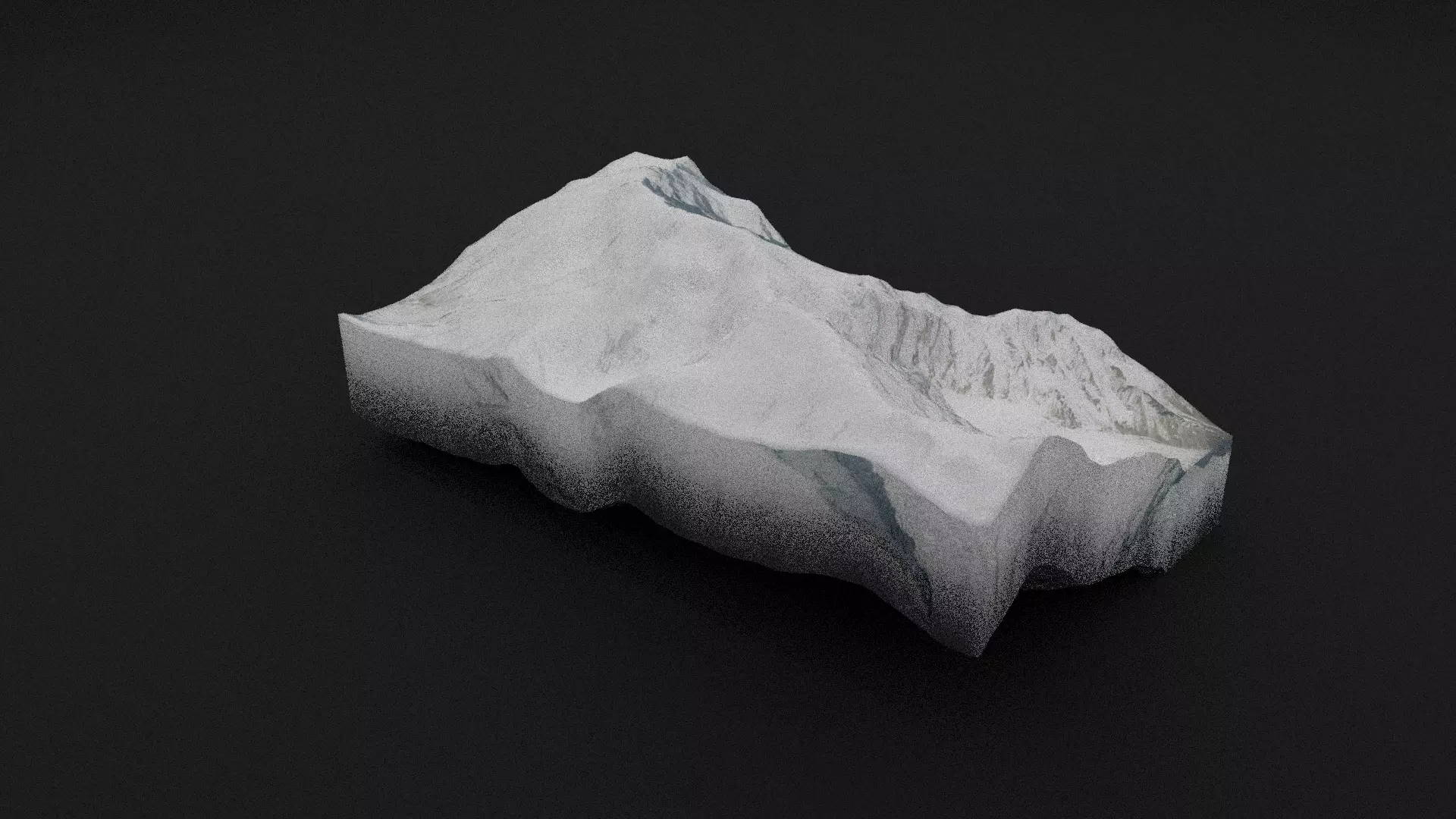 Kongur Tiube Low-poly 3D model_0