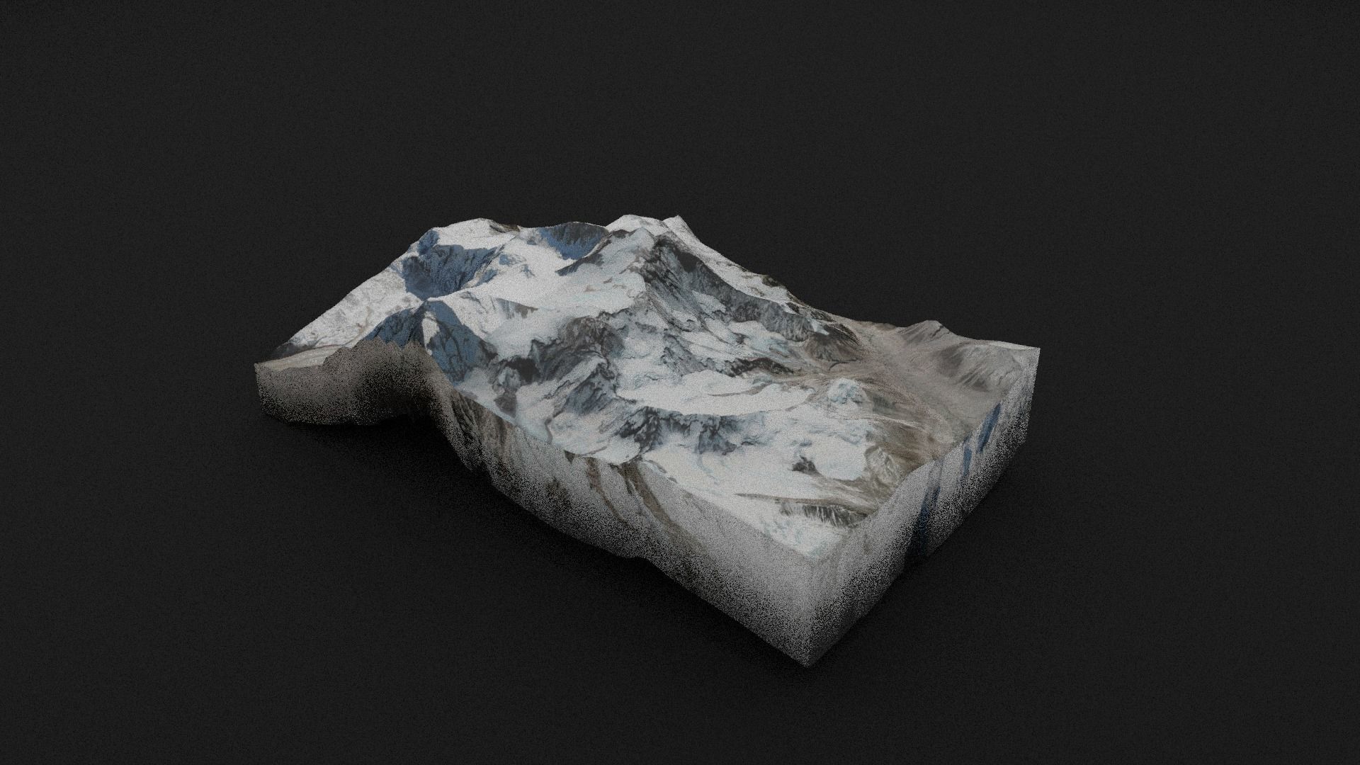 Makalu Low-poly 3D model_4