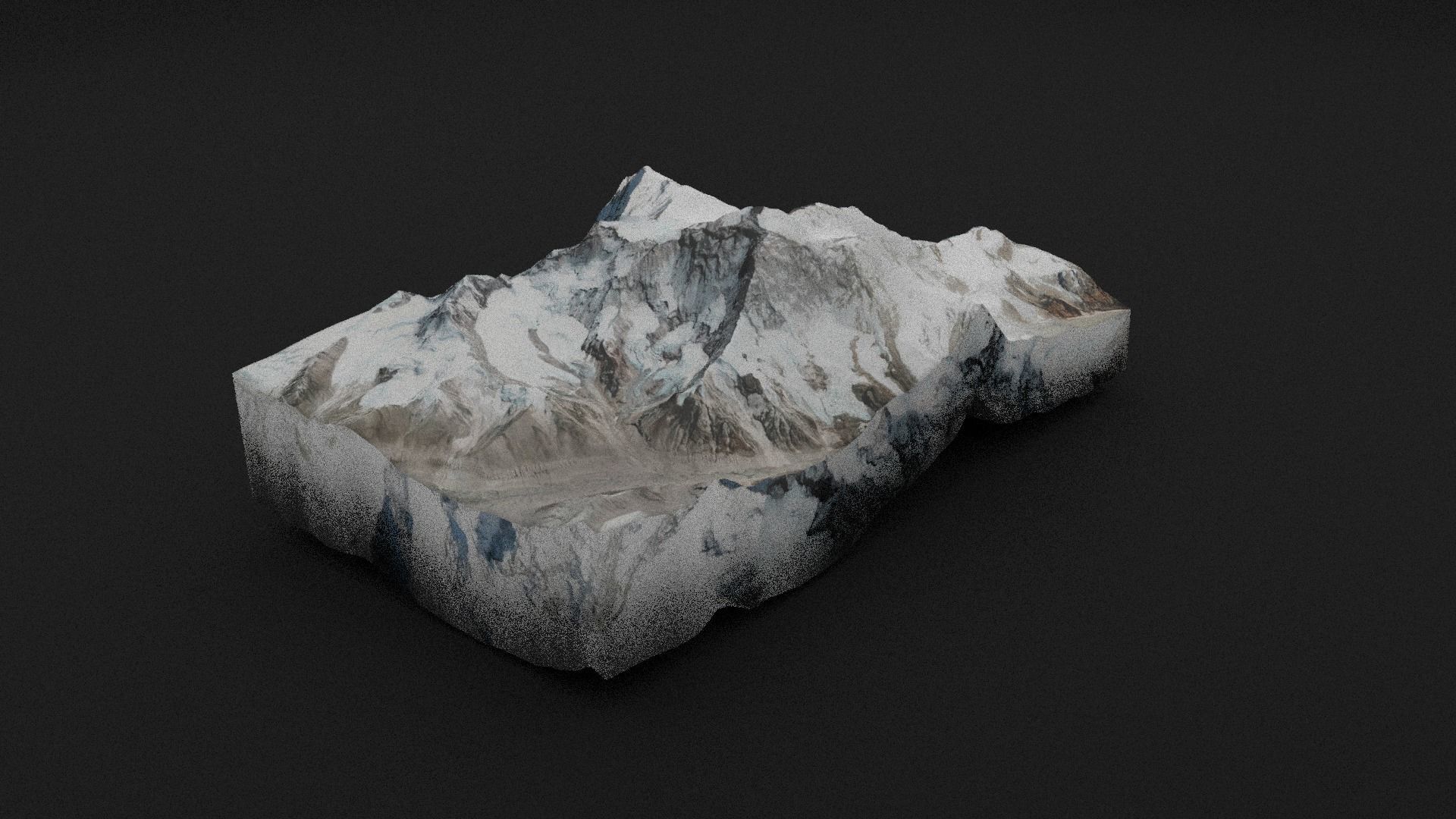 Makalu Low-poly 3D model_2