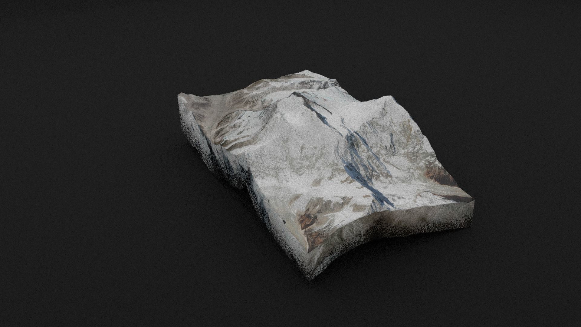 Makalu Low-poly 3D model_7