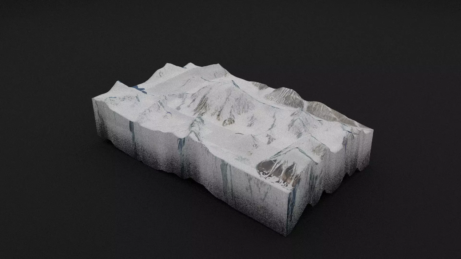 Mamostong Kangri Low-poly 3D model_0