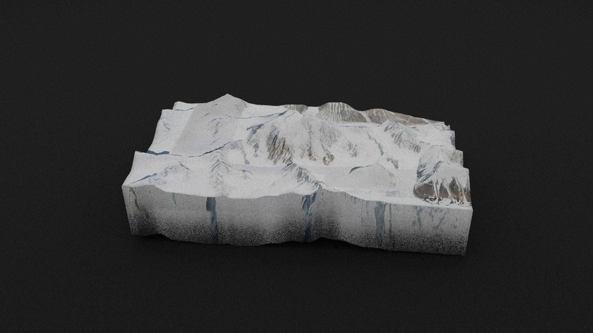 Mamostong Kangri Low-poly 3D model_1