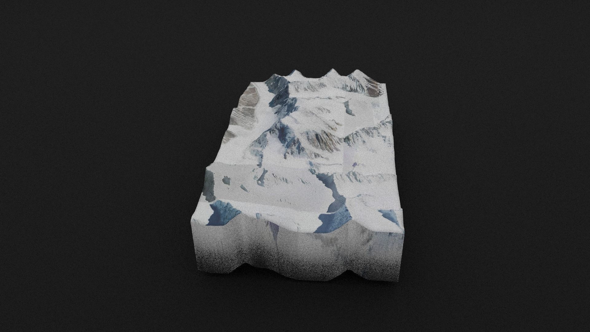 Mamostong Kangri Low-poly 3D model_3