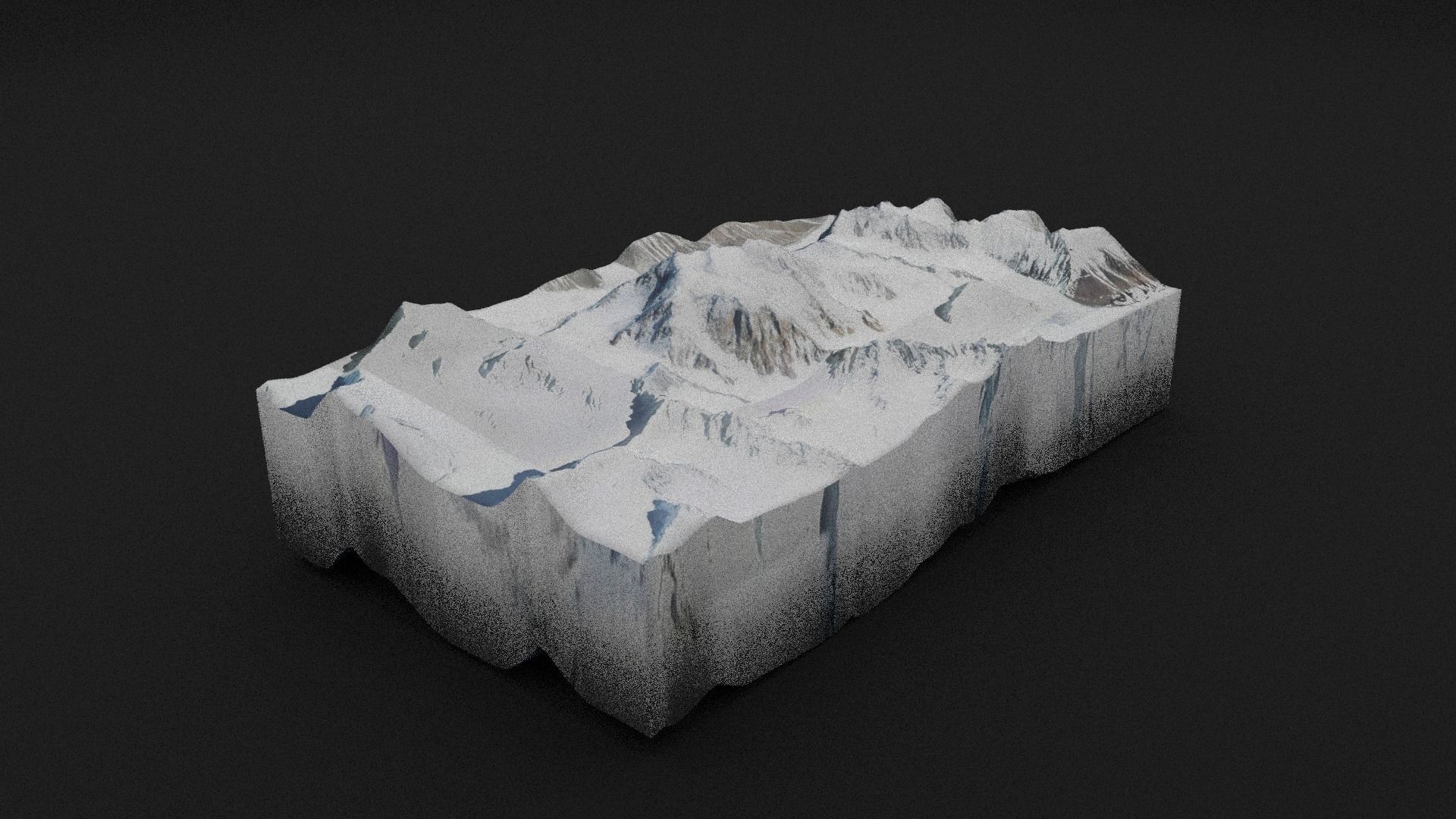 Mamostong Kangri Low-poly 3D model_2