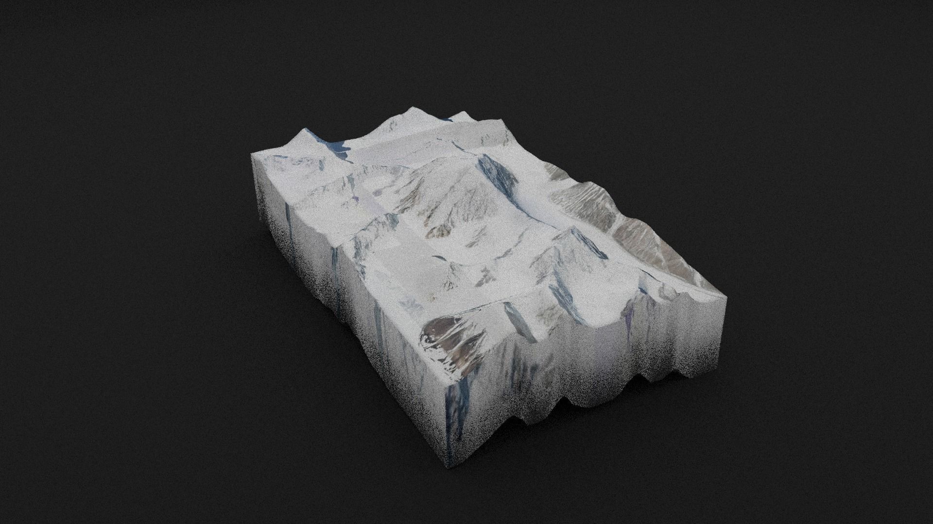 Mamostong Kangri Low-poly 3D model_7