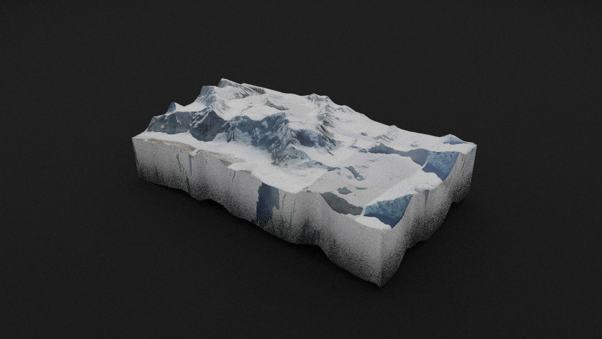 Mamostong Kangri Low-poly 3D model_4