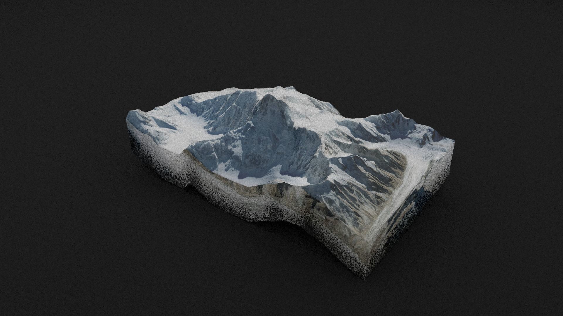 Masherbrum Low-poly 3D model_4