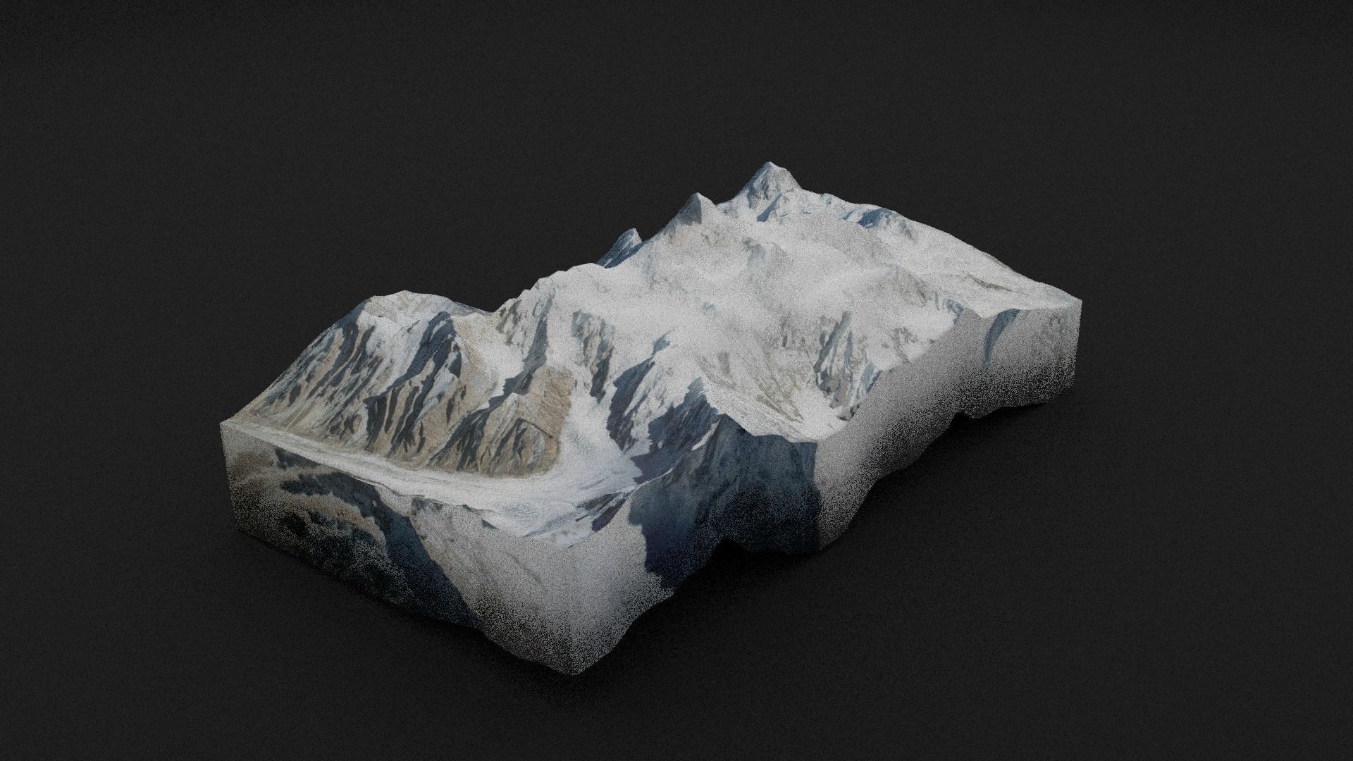 Masherbrum Low-poly 3D model_2
