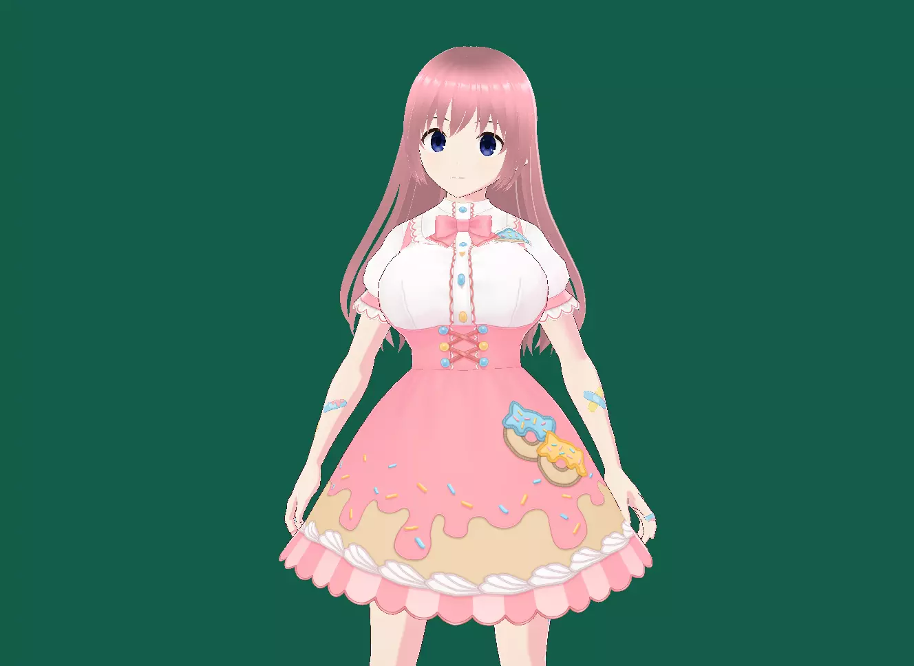 Bocchi the Rock Adult VRChat Avatar 3D model Low-poly 3D model