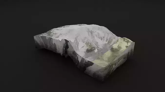 Muztagh Ata Low-poly 3D model