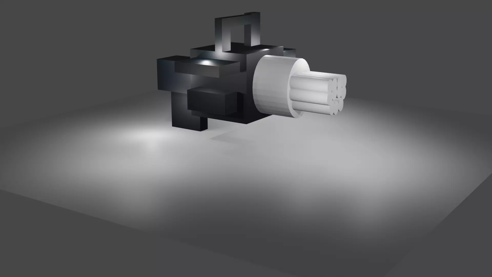MINIGUN Low-poly 3D model_0