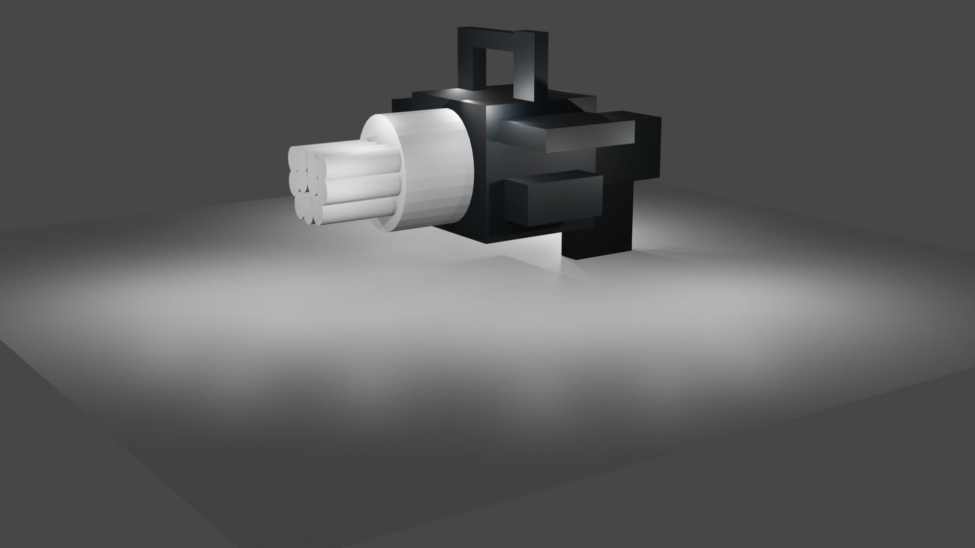 MINIGUN Low-poly 3D model_1