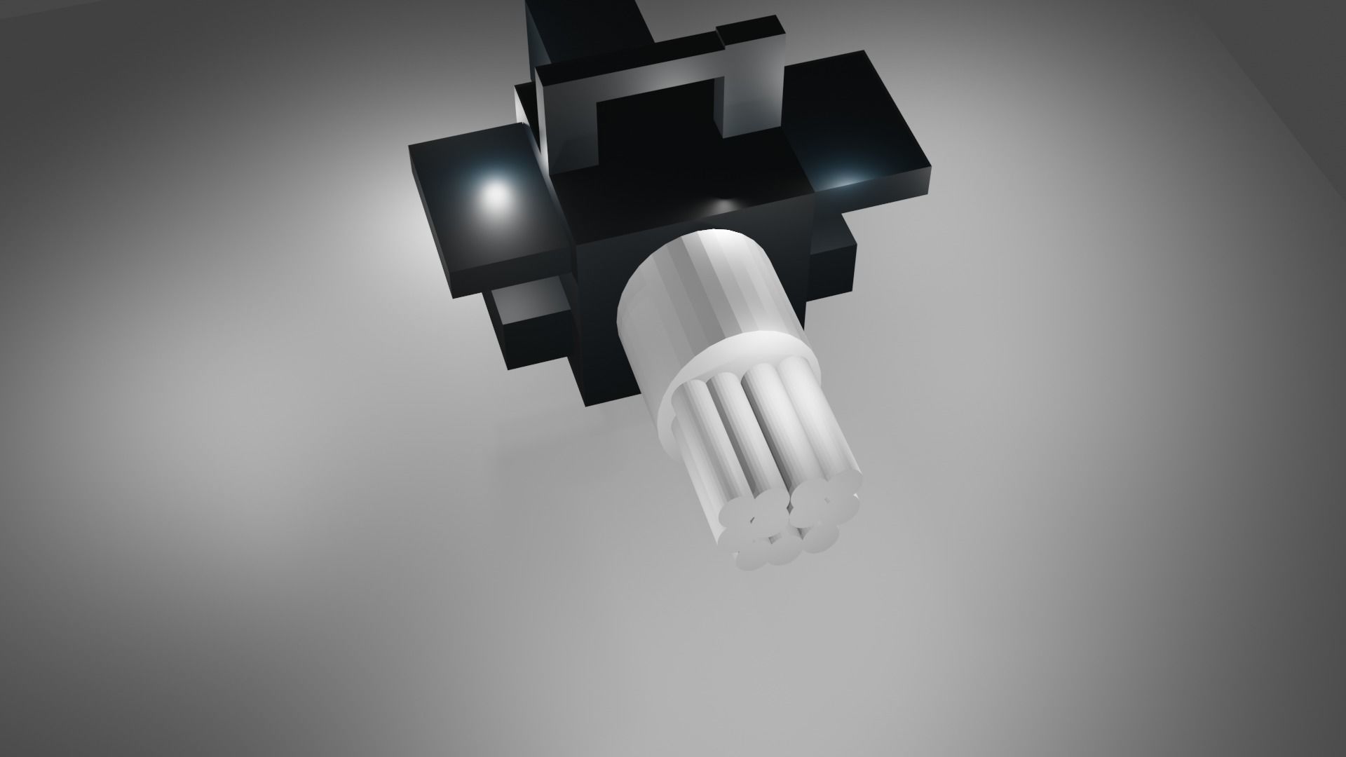 MINIGUN Low-poly 3D model_2