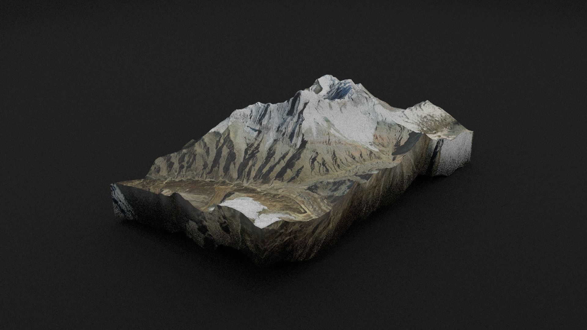 Nanda Devi Low-poly 3D model_2