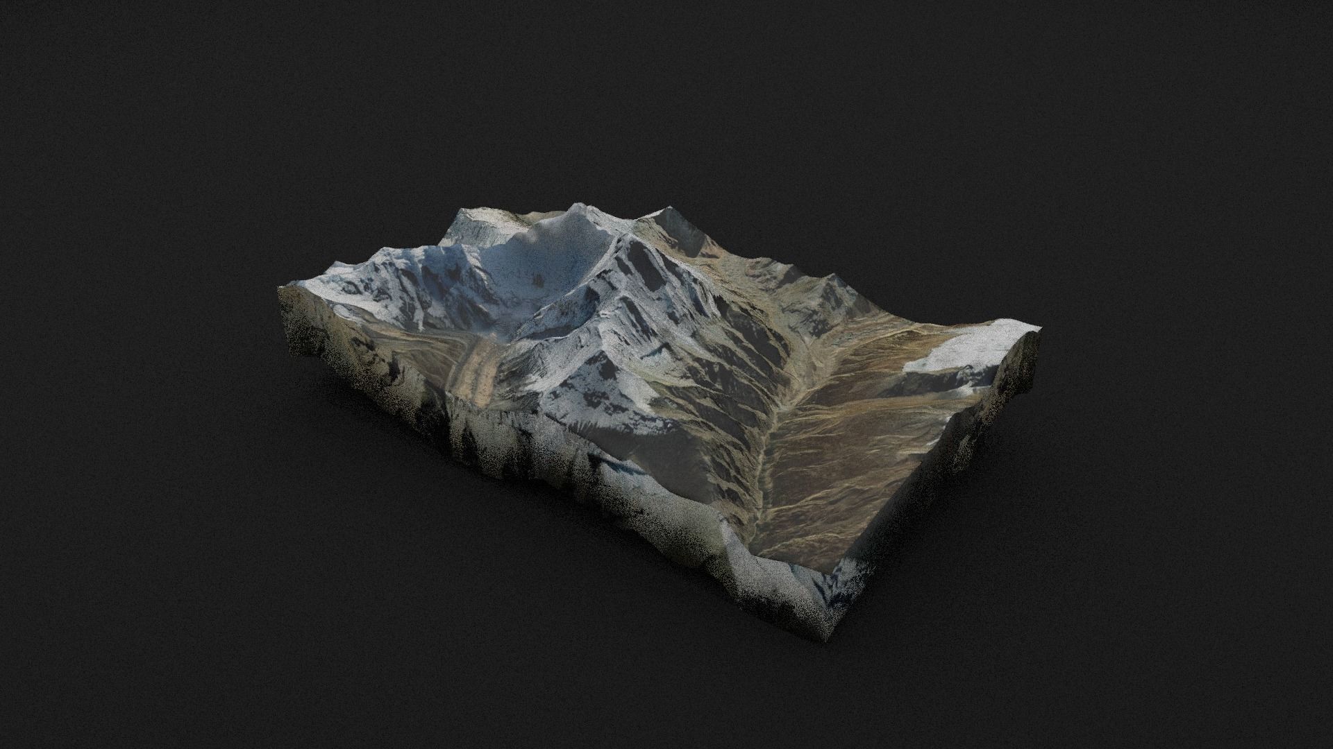 Nanda Devi Low-poly 3D model_4