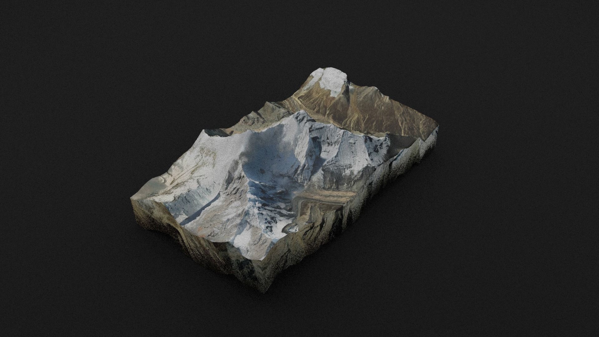 Nanda Devi Low-poly 3D model_6