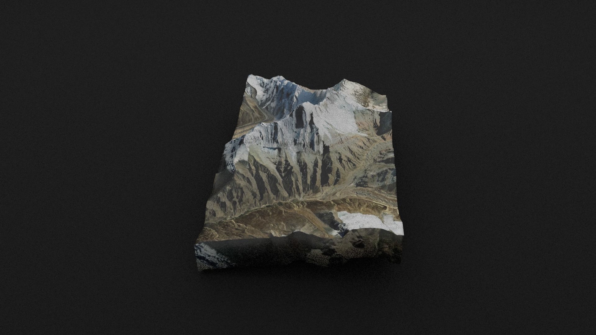 Nanda Devi Low-poly 3D model_3