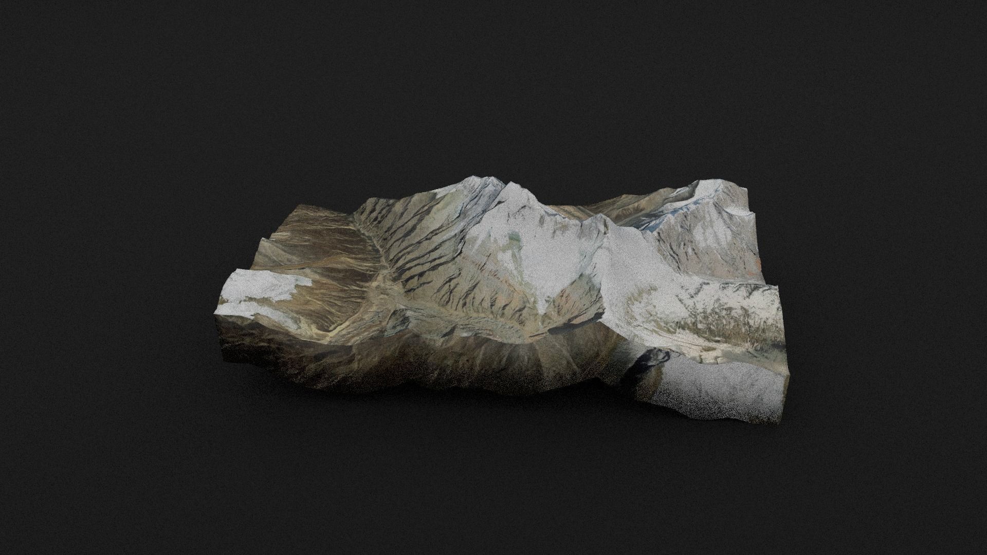 Nanda Devi Low-poly 3D model_1