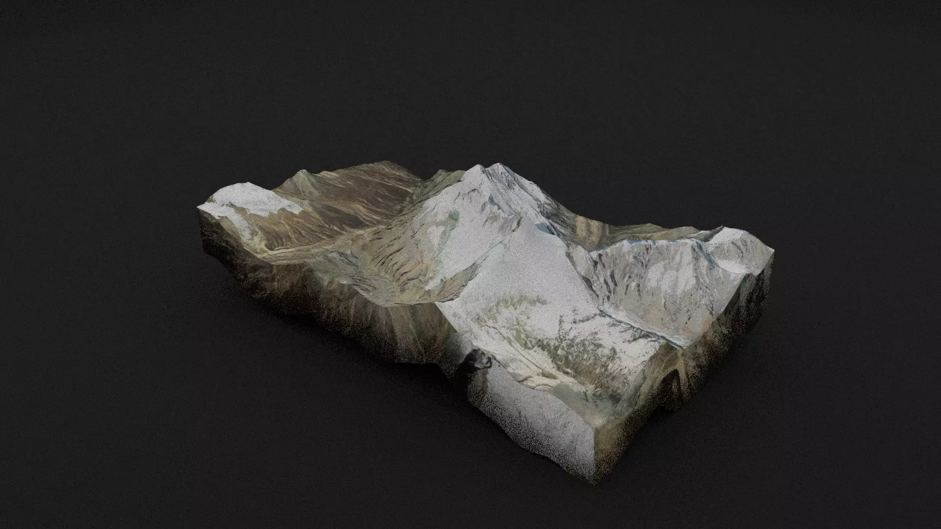 Nanda Devi Low-poly 3D model_0