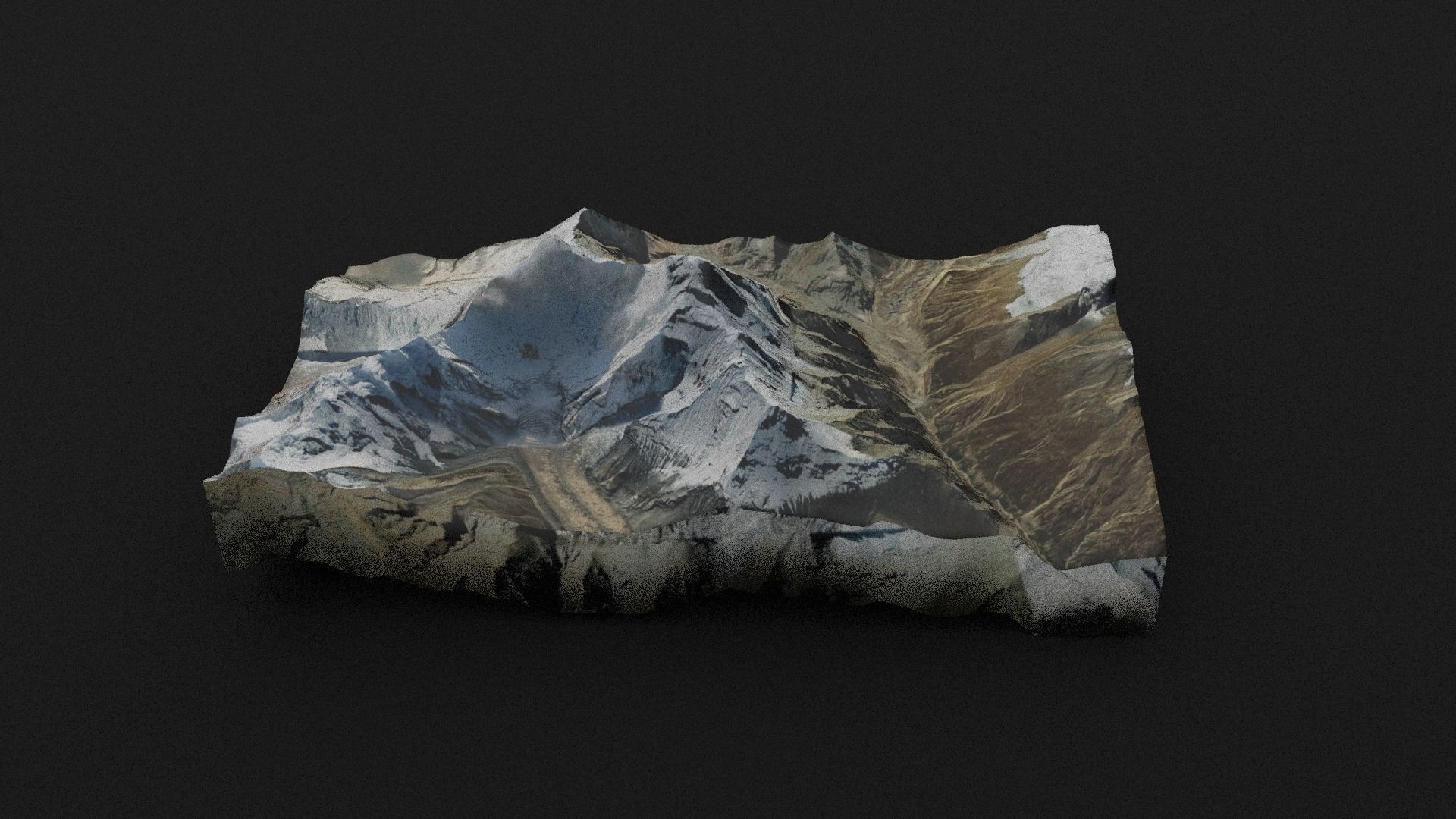 Nanda Devi Low-poly 3D model_5