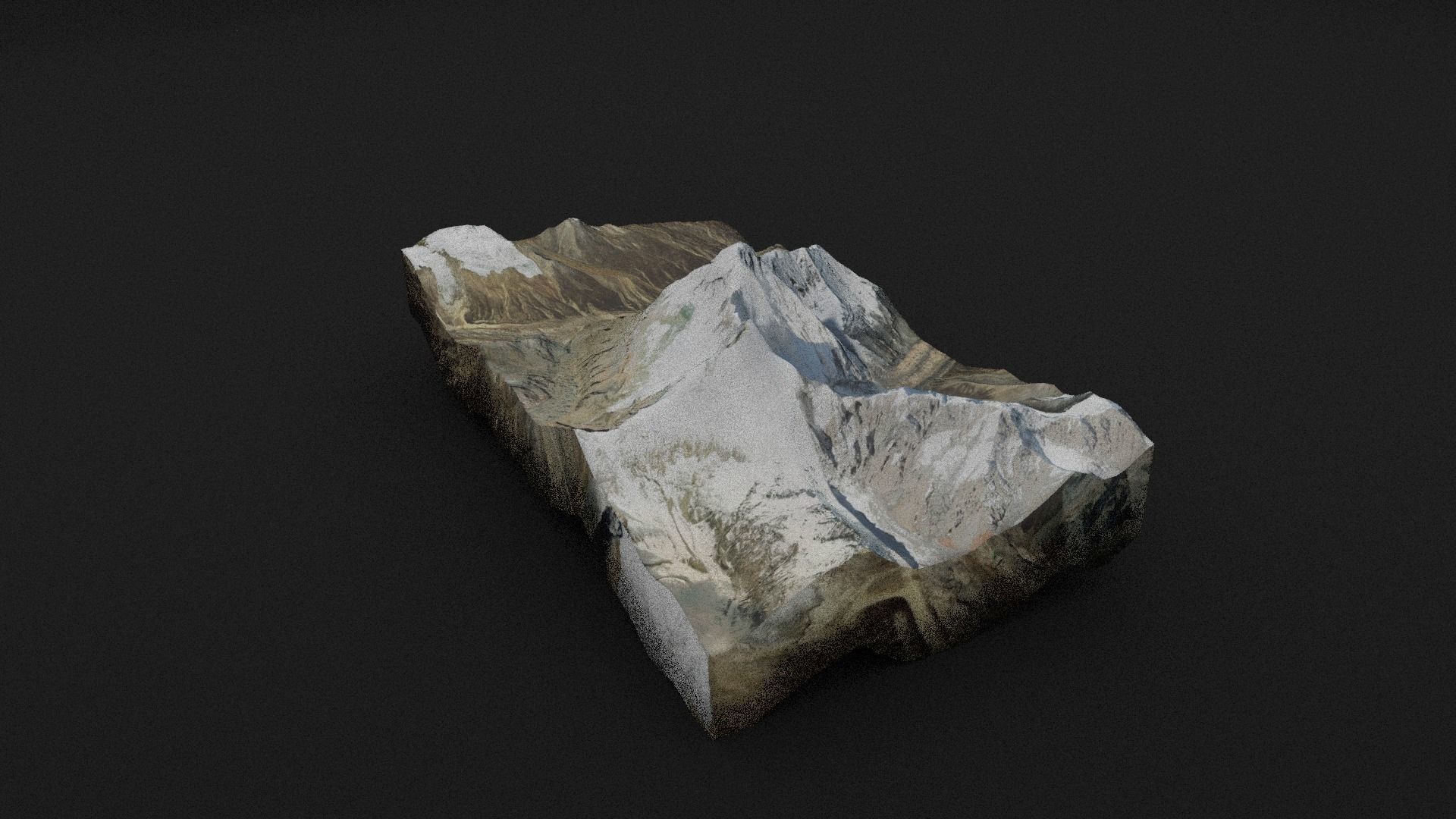Nanda Devi Low-poly 3D model_7