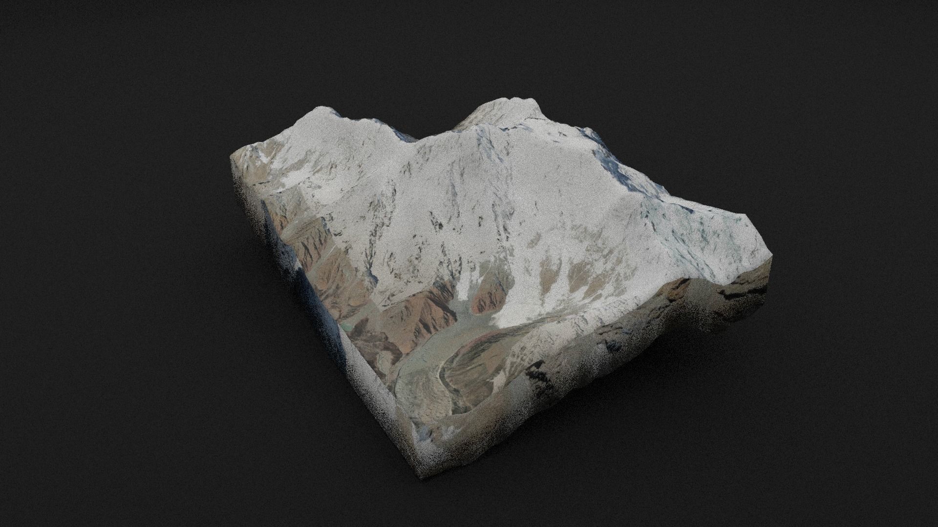 Nanga Parbat Low-poly 3D model_7