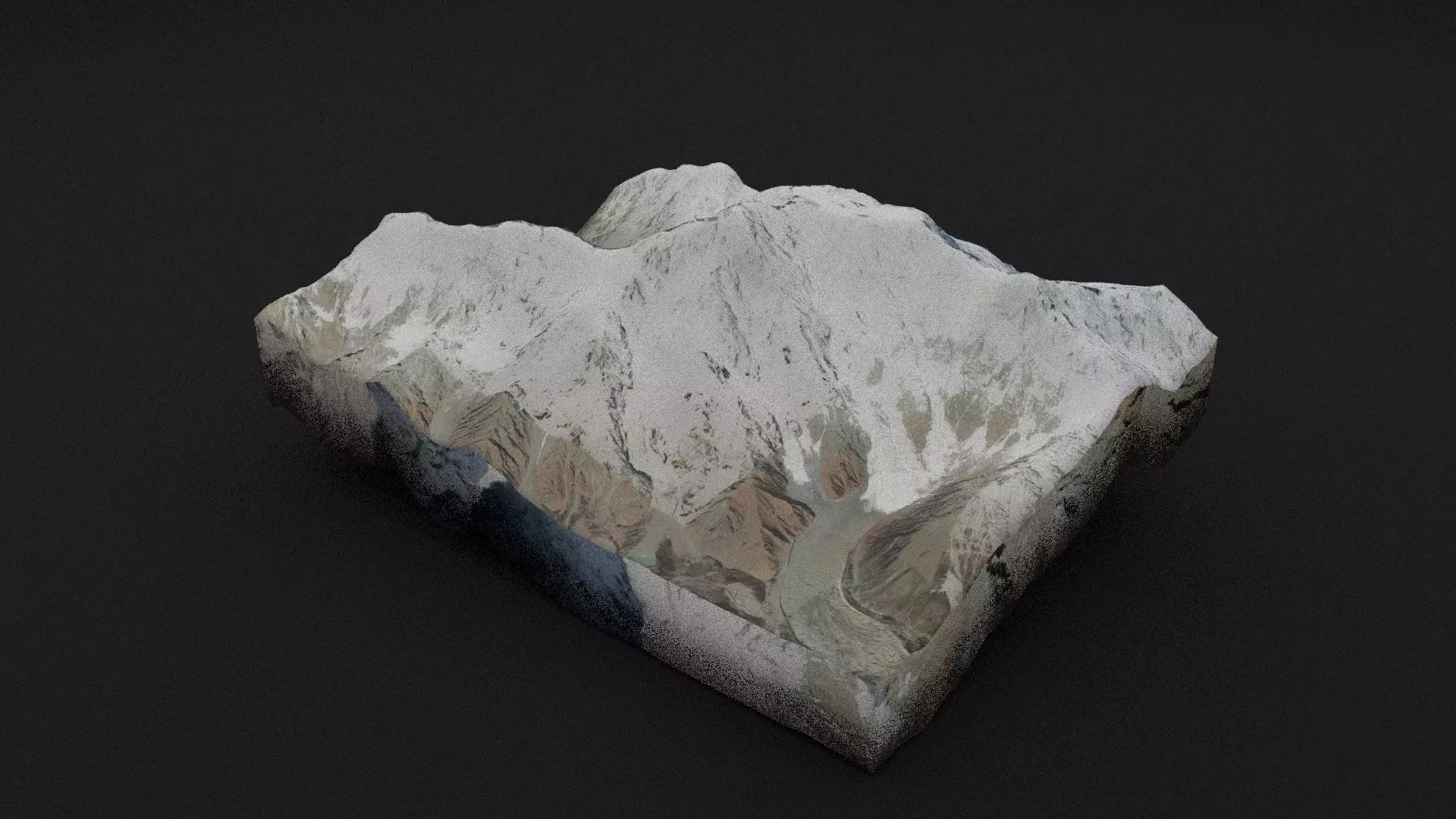 Nanga Parbat Low-poly 3D model_0