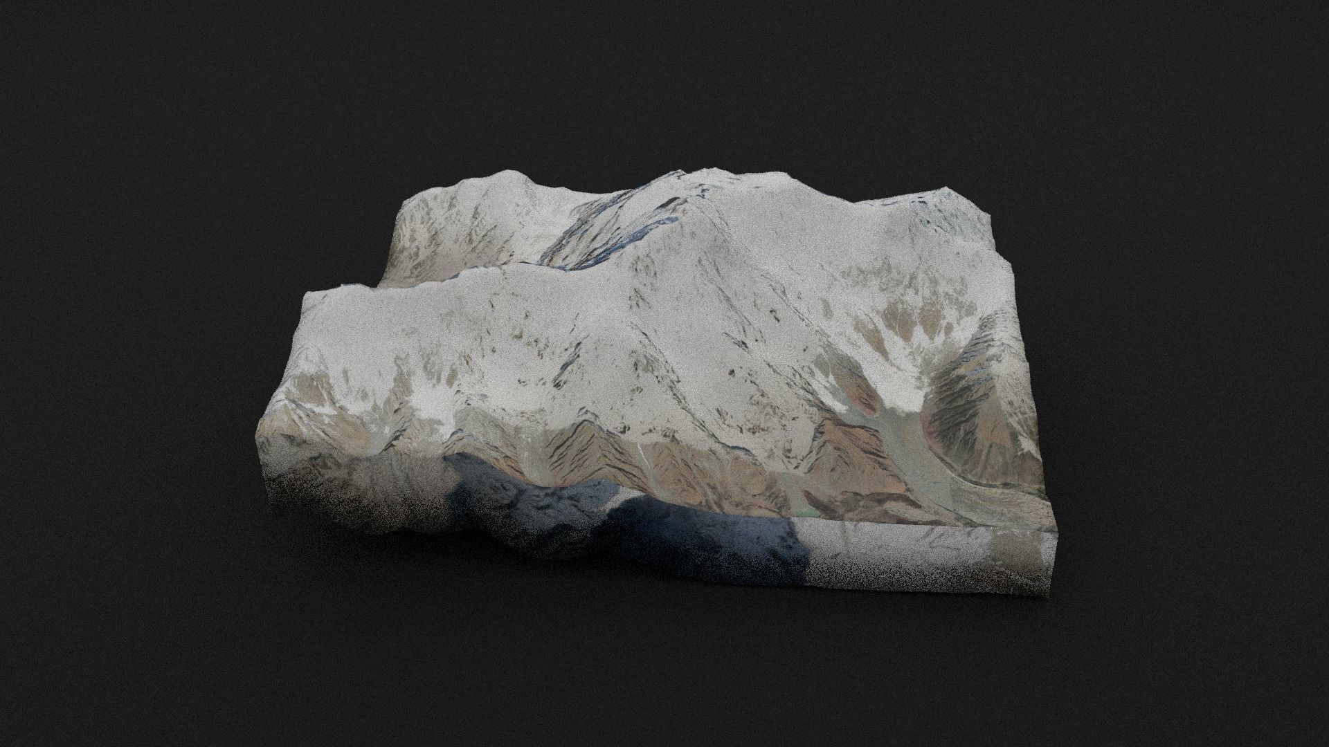 Nanga Parbat Low-poly 3D model_1
