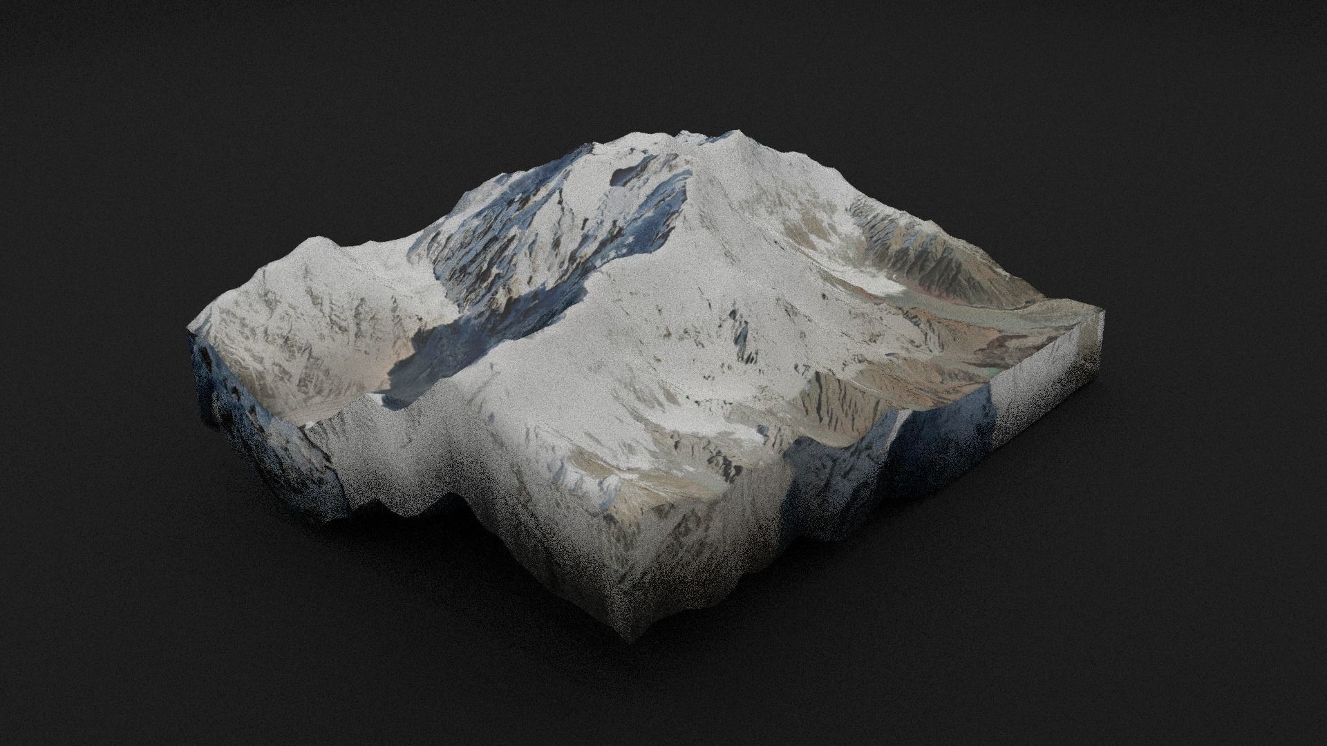 Nanga Parbat Low-poly 3D model_2