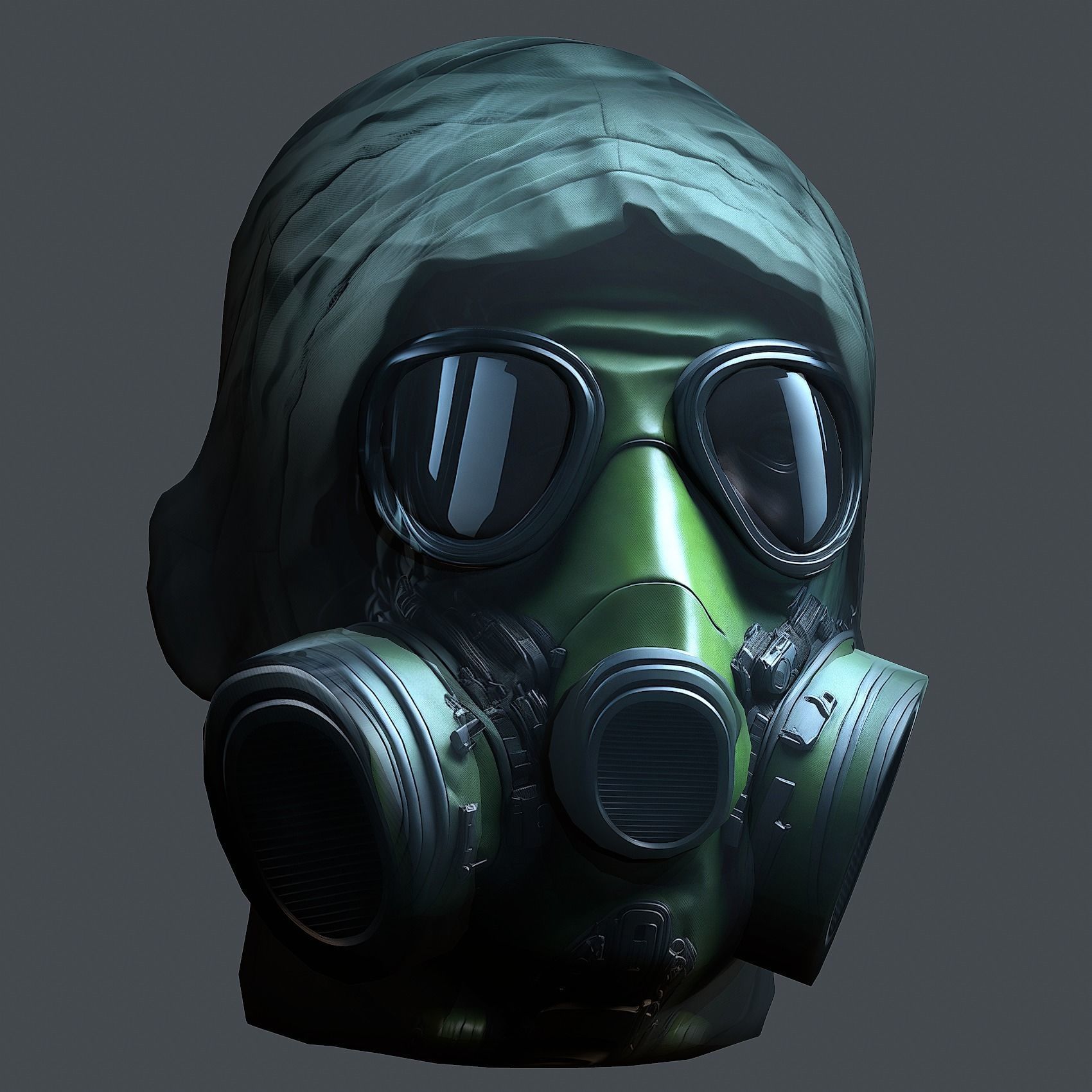 Helmet 3d model military combat Military Low-poly Low-poly 3D model_2