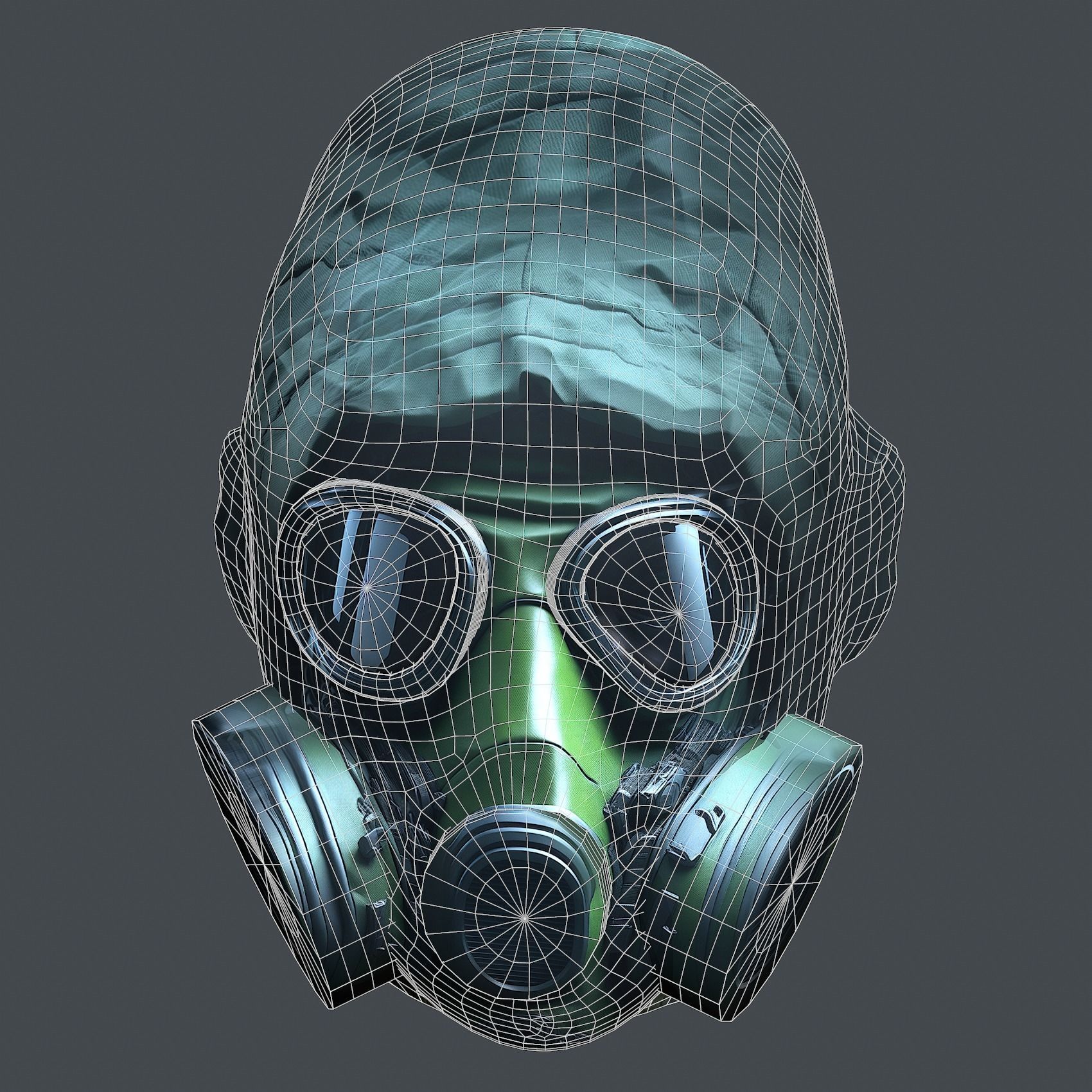 Helmet 3d model military combat Military Low-poly Low-poly 3D model_9