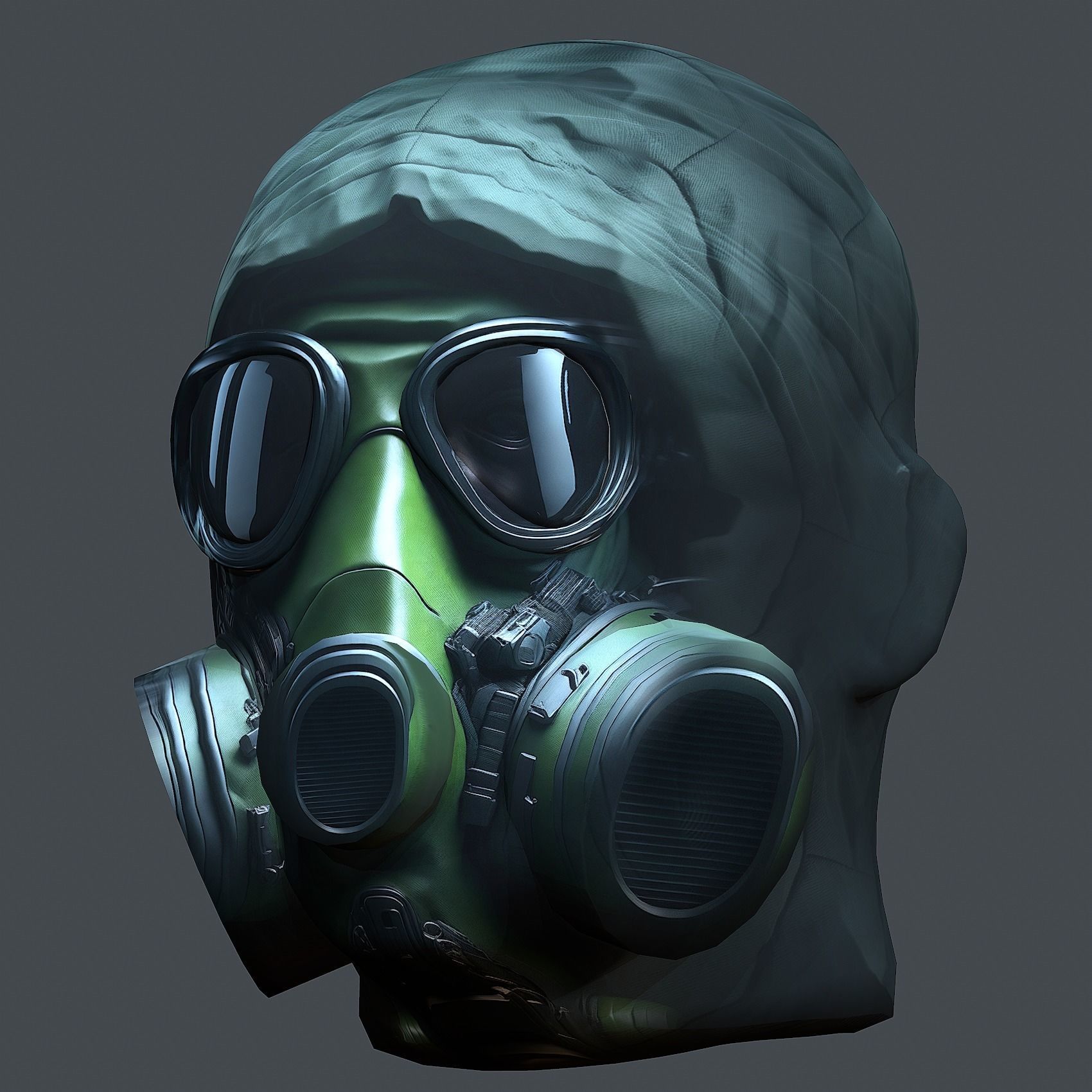 Helmet 3d model military combat Military Low-poly Low-poly 3D model_3