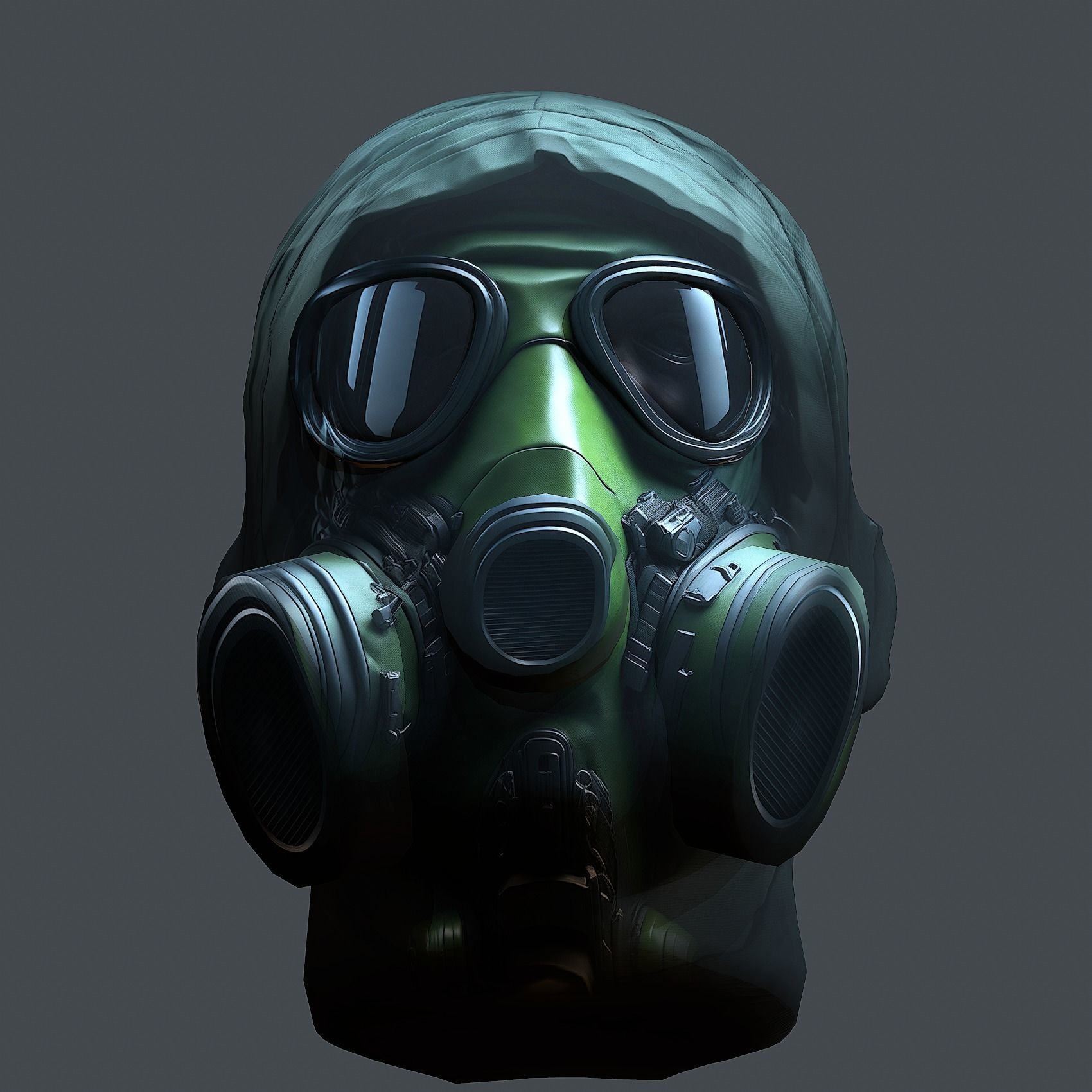 Helmet 3d model military combat Military Low-poly Low-poly 3D model_5