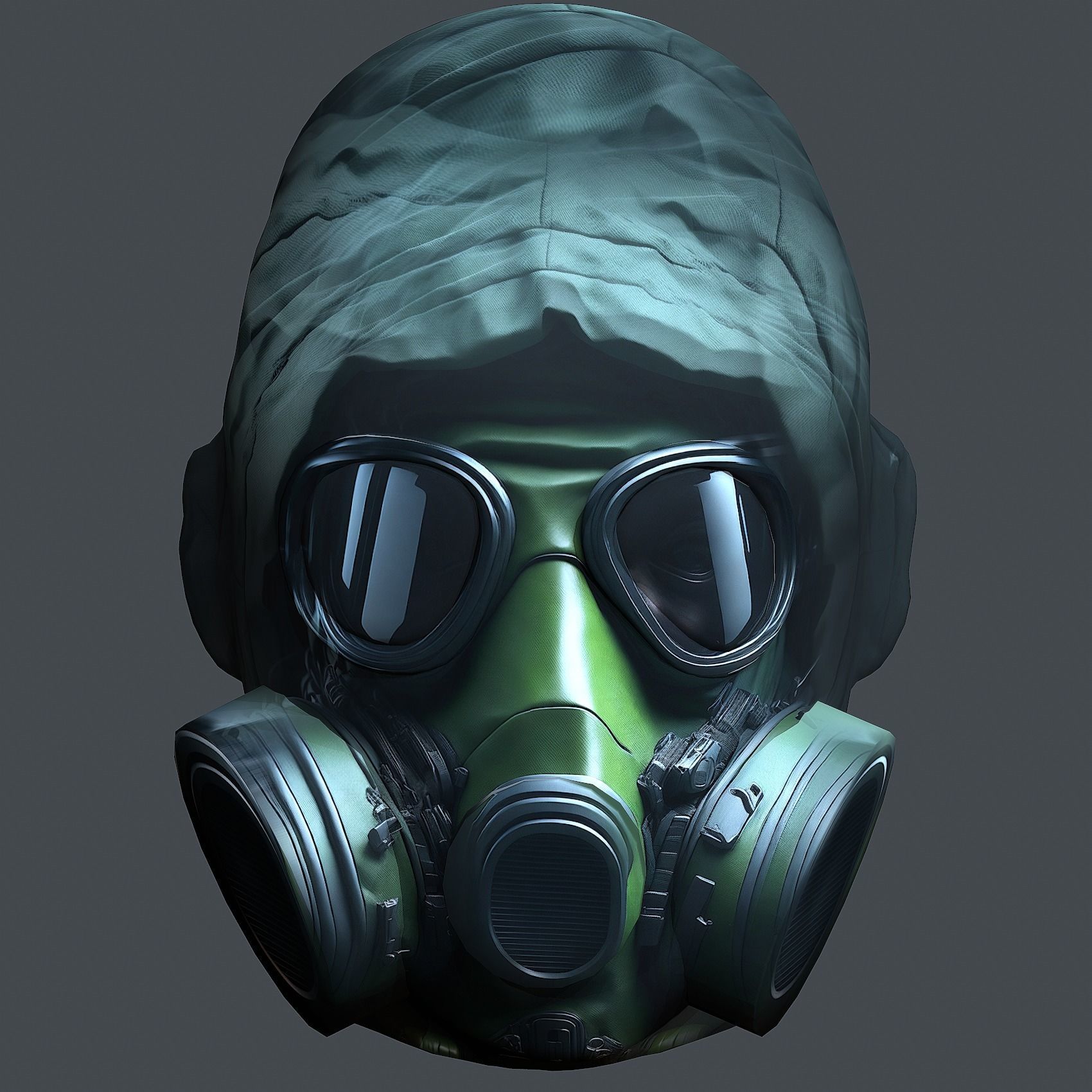 Helmet 3d model military combat Military Low-poly Low-poly 3D model_4