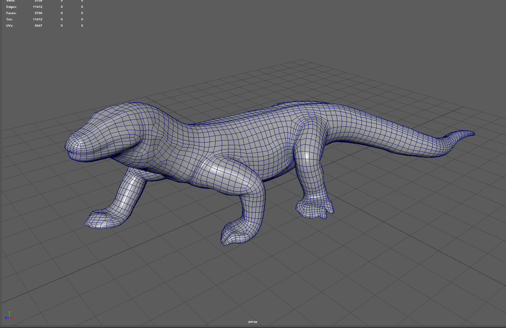 Komodo dragon Low-poly 3D model_5