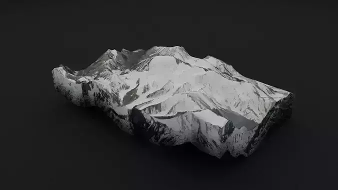 Noshaq Low-poly 3D model