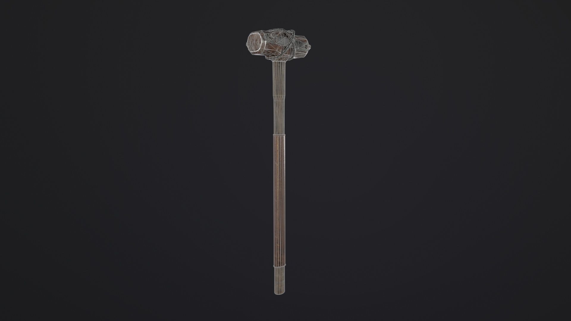 Sledge Hammer PBR Low-poly 3D model_7